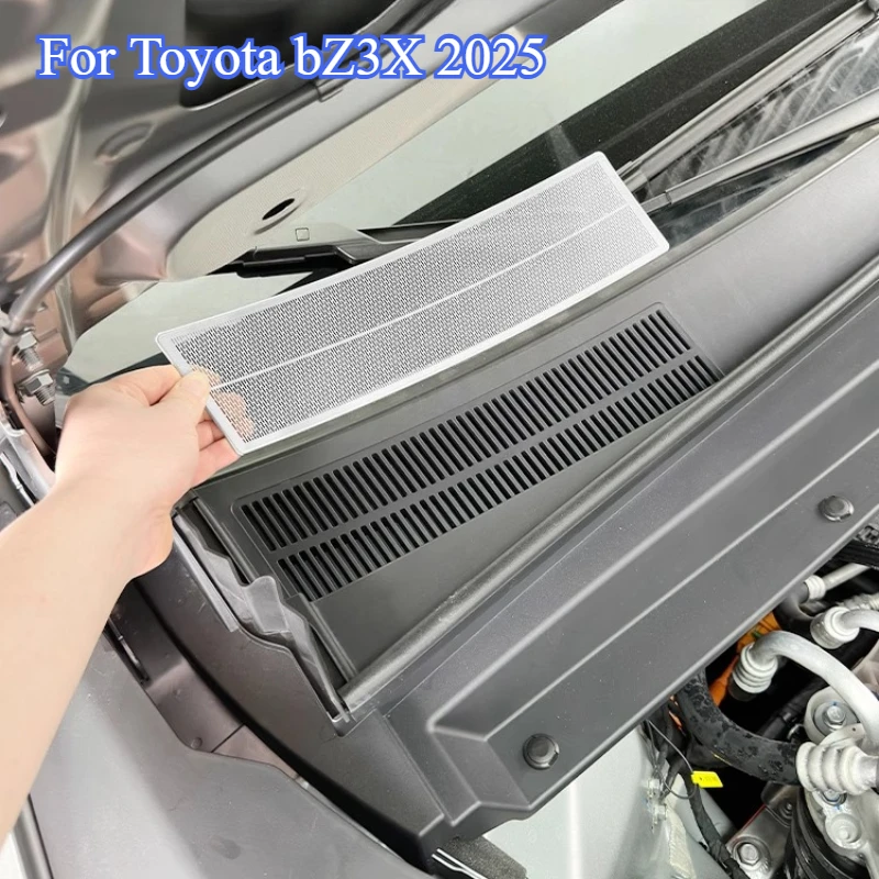 

Car Engine Filter Air Intake Hood Cover Trim Engine Compartment Vent Dust Protective Cover Stainless Steel for Toyota bZ3X 2025