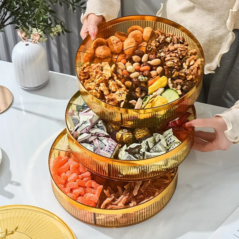 

Three-layer fruit plate, living room coffee table, candy box, dried fruit snack plate, multi-layer storage