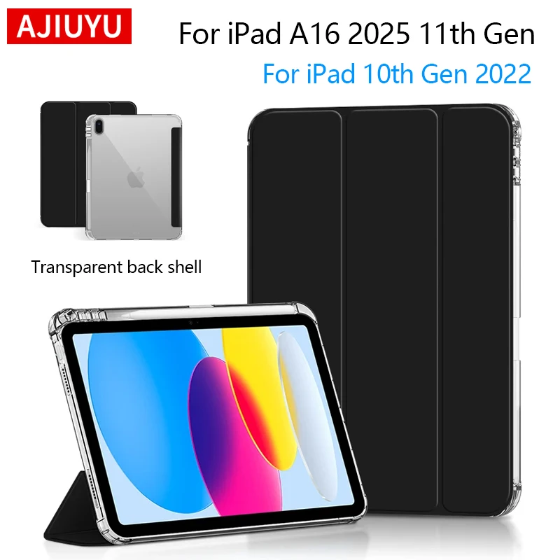 

AJIUYU Smart Case For iPad A16 2025 11 inch A3354 Protective Cover For iPad 11th 10th Generation 2022 Tablet Auto Sleep Cover