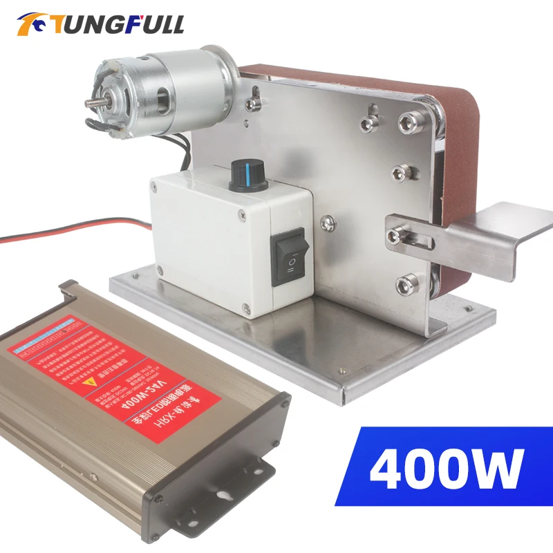 220V/110V Belt Sander Grinder 400W Multifunctional  Belt Grinder Grinding Machine Sander Electrical Polishing Machine