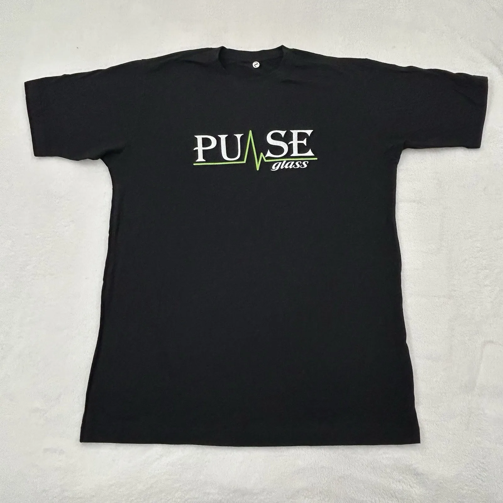 Pulse Glass Black Short Sleeve Graphic Logo Print Shirt Men’s Size L