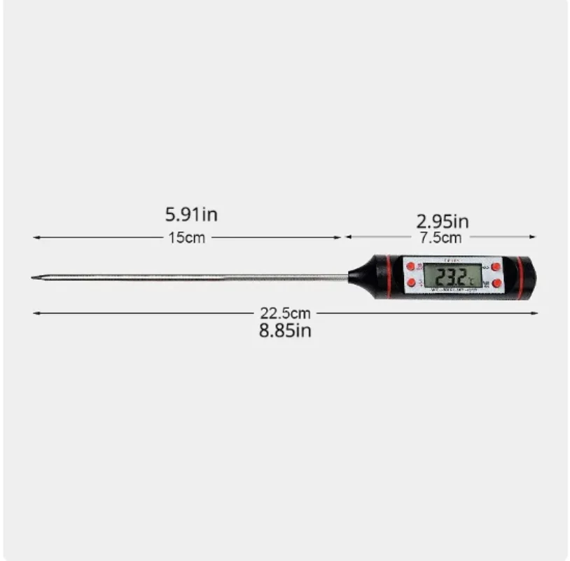 Kitchen Food Baking Digital Thermometer Electronic Probe Type Digital Display Liquid Grill Thermometer