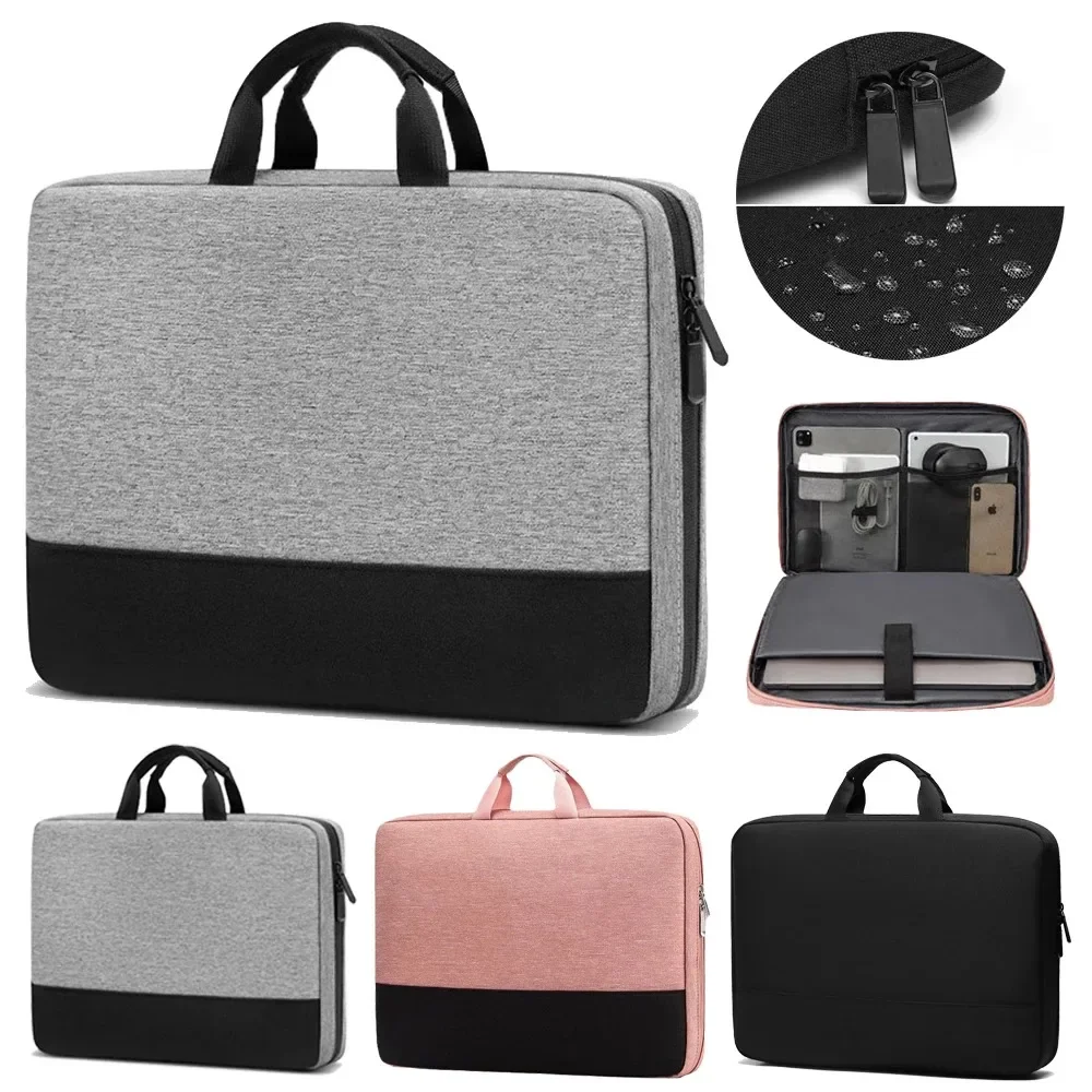 Laptop Bag For Macbook Air Pro 16 Case 13.3 14 15.6 17.3 Inch Notebook Computer Shoulder Handbag Men Women Waterproof Briefcase