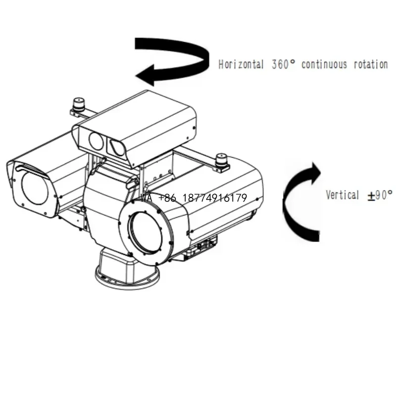 wmwmnu Dual spectrum thermal imaging PTZ 1280x1024 high definition infrared sensor, intelligent fire smoke detectionODM OEM
