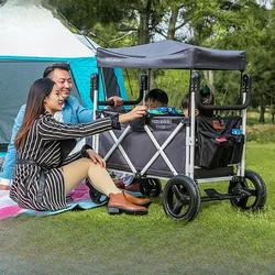 baby stroller, baby can sit and lie down, twin second child artifact, children's outdoor camping cart, foldable