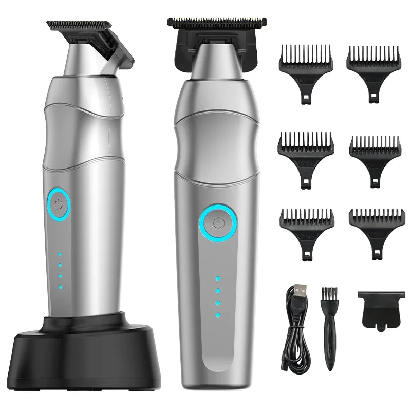 Professional Hair Clipper Cordless Clippers Hair Trimmer Beard Shaver Electric Haircut Kit Ceramic Blade Waterproof Rechargeable