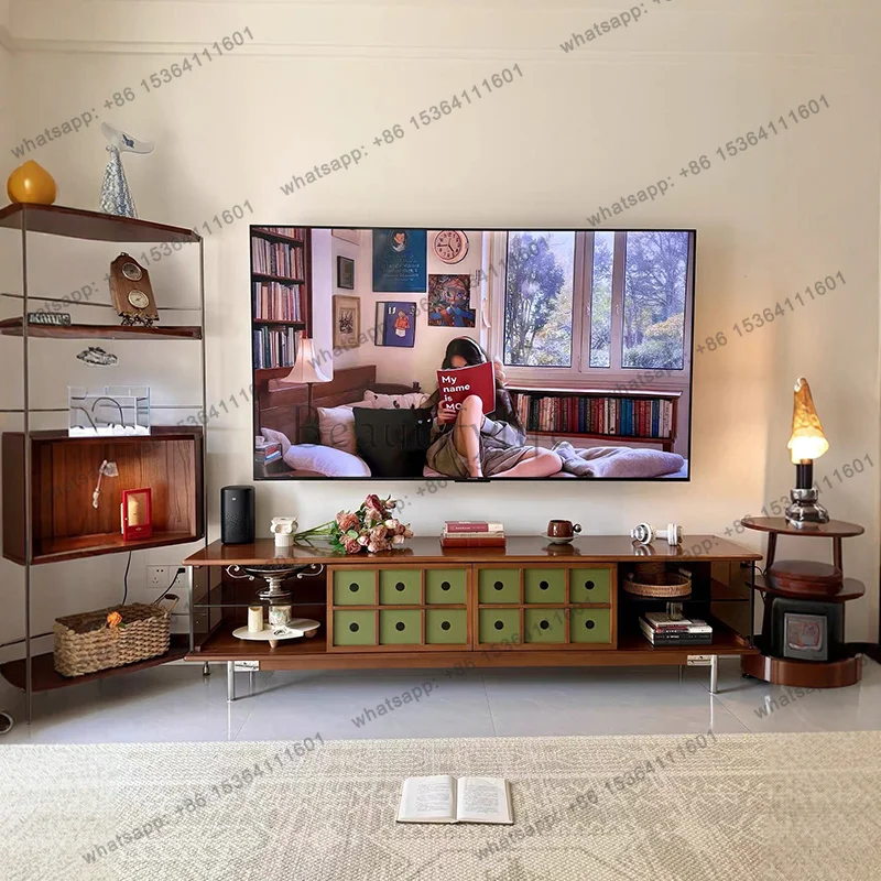 Retro Luxury Tv Stands Aesthetic Minimalist Living Room Cabinets Storage Tv Table Organizer Universal Mueblesunique Furniture