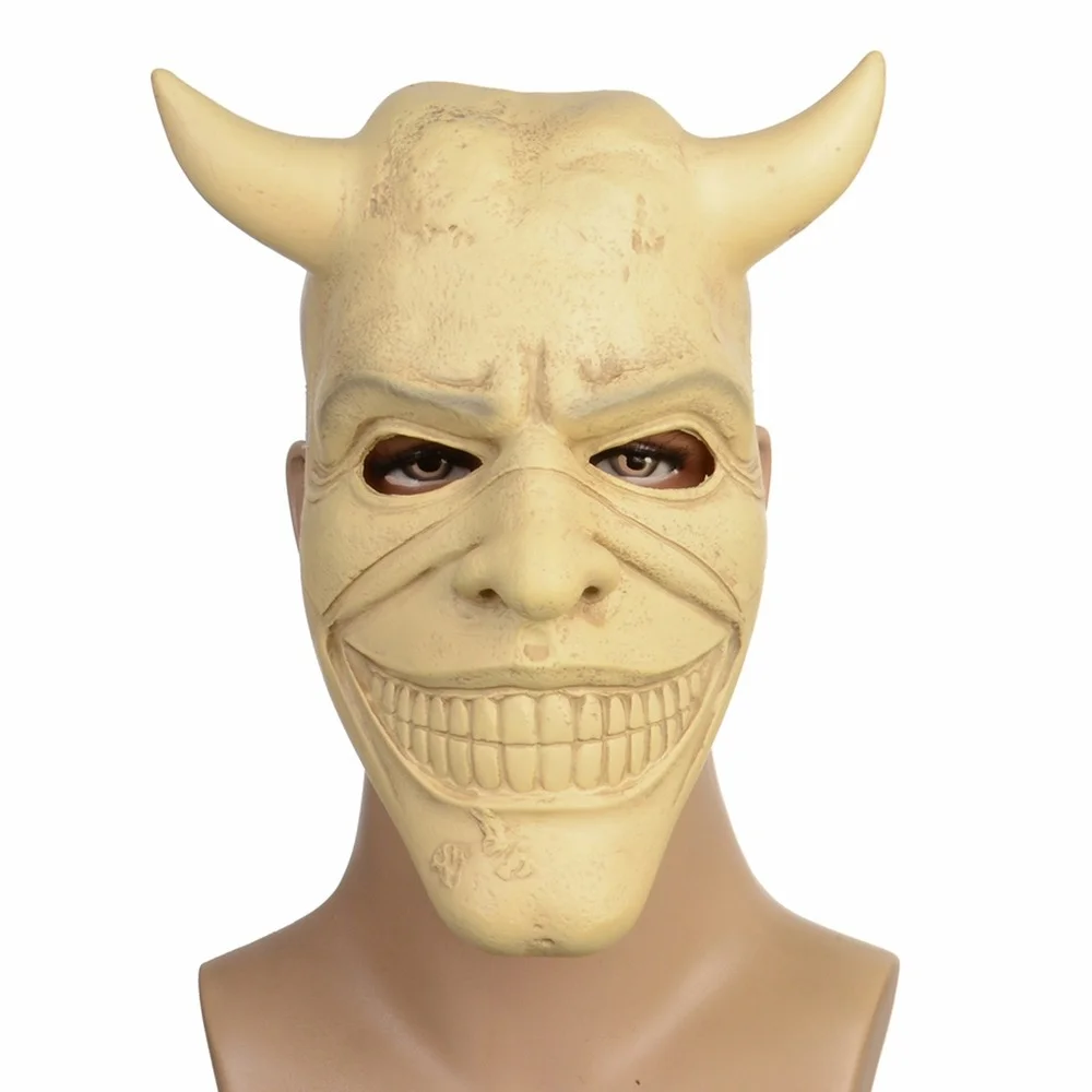 The Black Phone Mask The Grabber Mask Cosplay Anime Movie Halloween Costumes Accessory Carnival Party Animal Horns Props