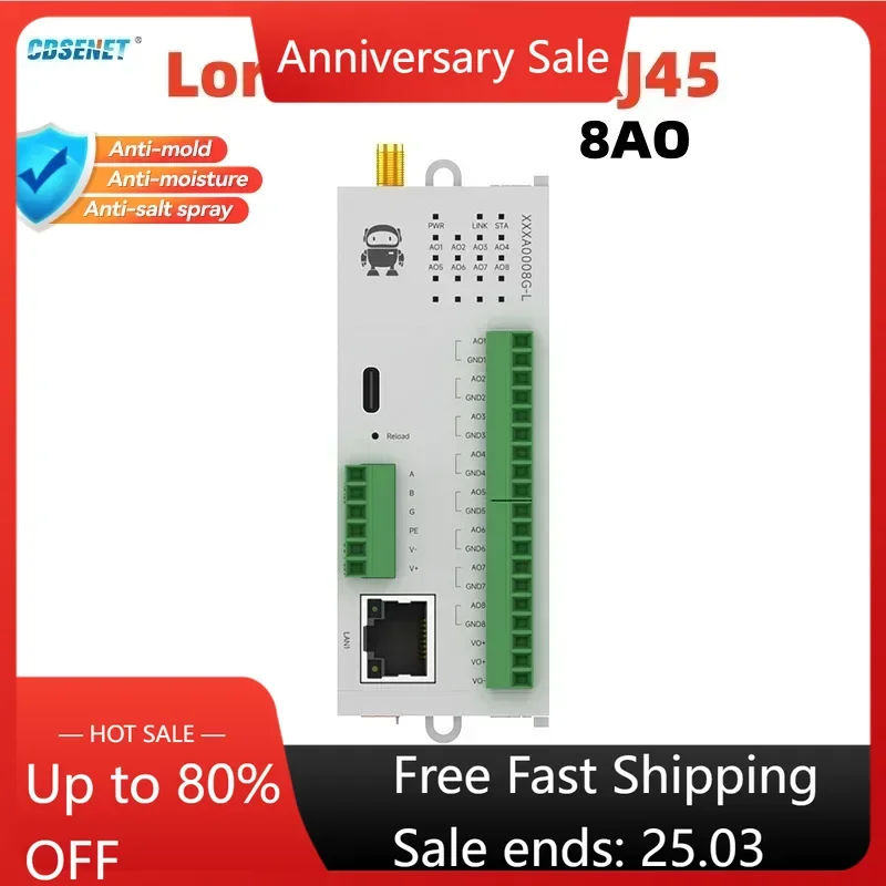 8AO RS485 433M Lora…