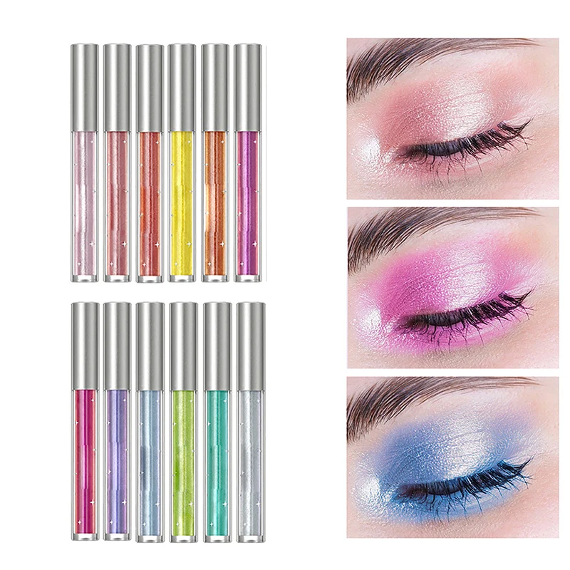 Colorful Liquid Eyeshadow Green Blue Yellow Diamond Shiny Eyeliner Pen Glitter Eyeshadow Pen Makeup Long Lasting Shimmer