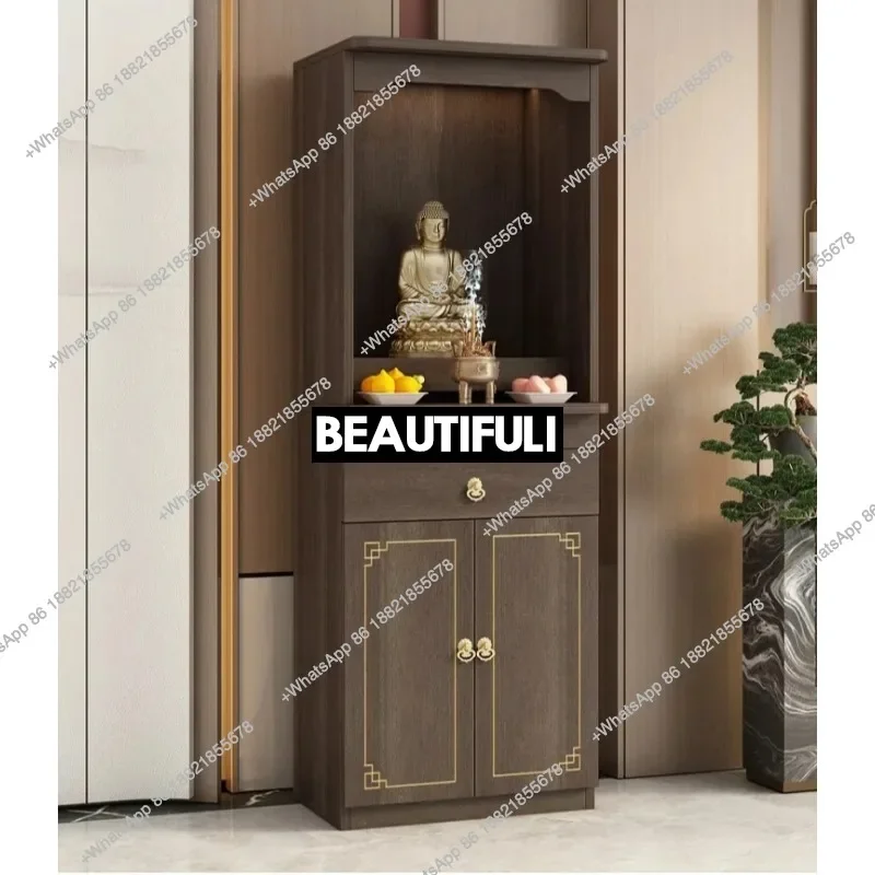 Family Buddhist hall cabinet Home offering New Chinese Buddhist shrine Standing cabinet Offering table God of Wealth cabinet