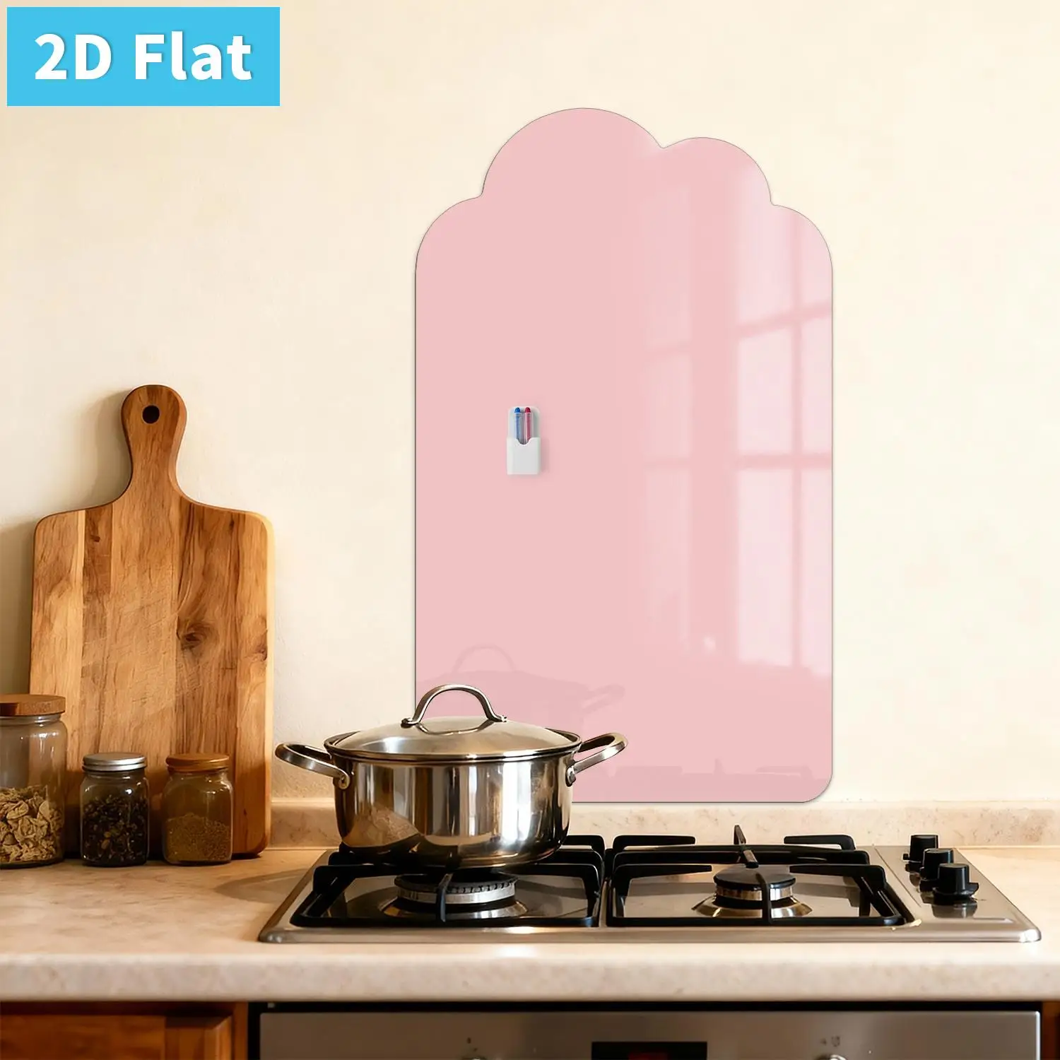 1 Piece 2D Flat Removable Magnetic Whiteboard Wall Sticker, Wipeable and Residue-Free Teaching Board, 40*67CM/60*100CM