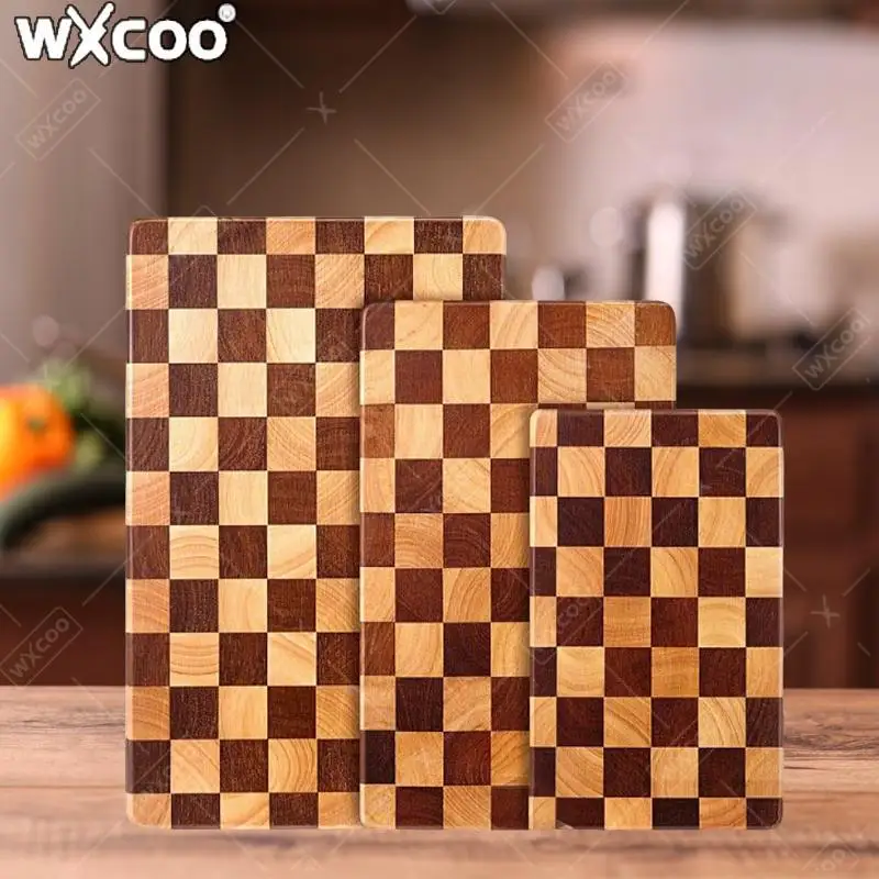 

WXCOO деревянная разделочная доска, кухонная столешница, гаджет, шахматная доска, разделочные доски для резки фруктов, овощей, разделочная доска