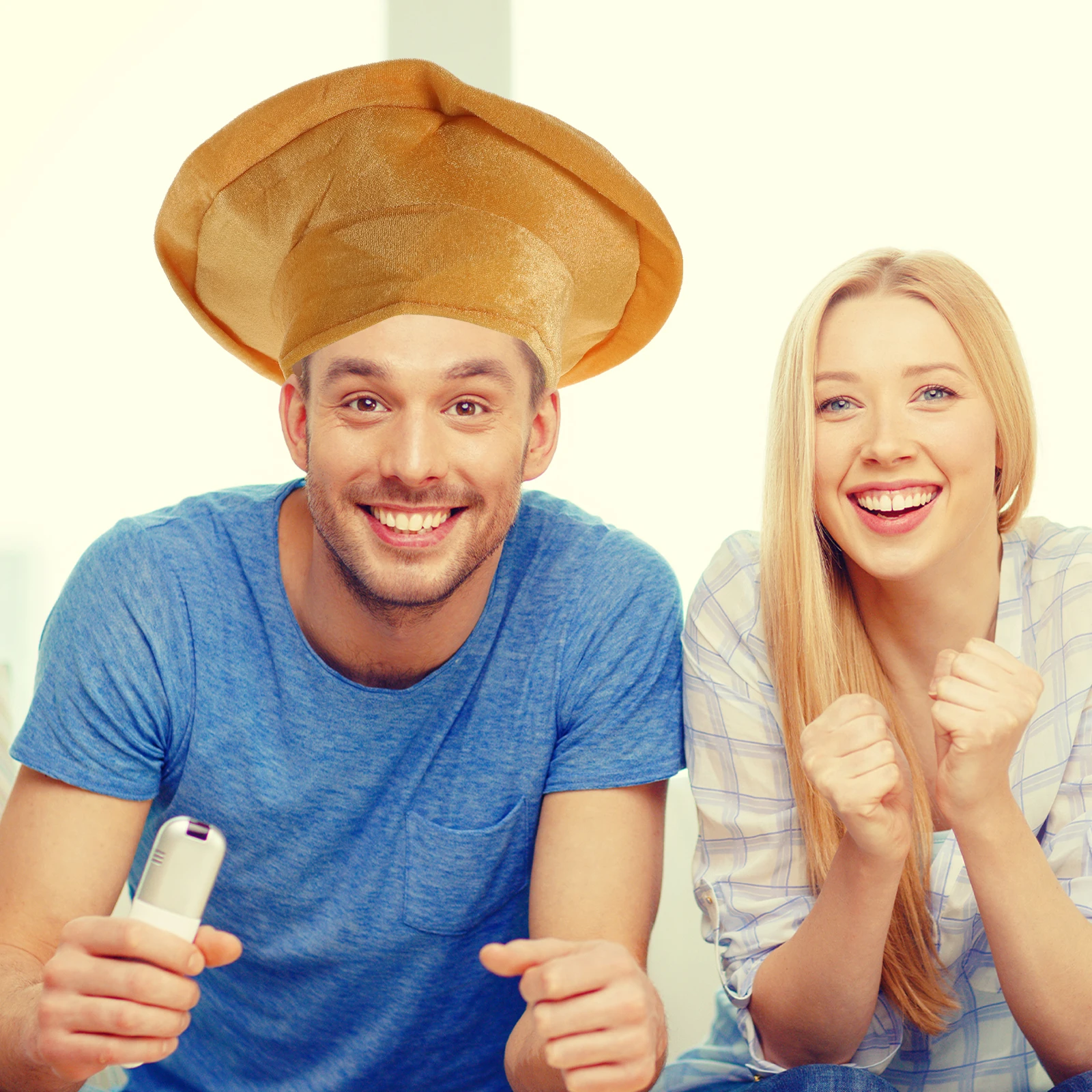 

Pizza Hat for Adults and Size Fits Most Vibrant Color Soft Fabric Funny Party Hats Carnival Parade Theme Event Costume