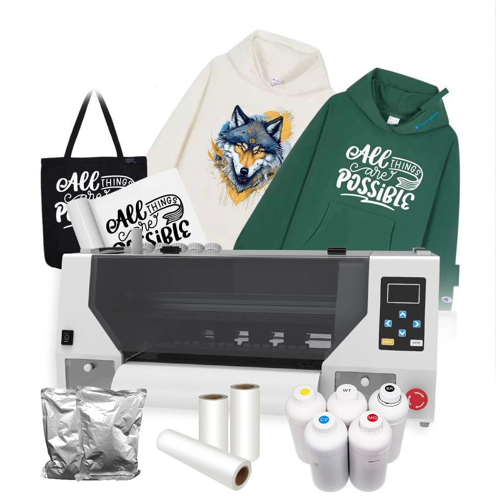 

High Quality A3 30CM Dual Print Head DTF Printer New Garment Direct Printing Machine with Logo Printing