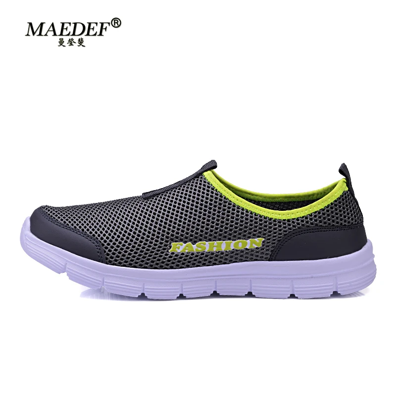 MAEDEF Casual Sneakers Mens Wear-resistant Walking Shoes for Men Anti Slip Tennis Shoe Outdoor Flat Mesh Breathable Male Sneaker