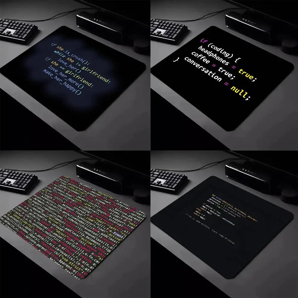 The Code Design Programmer Mousepad Small LockEdge Mouse Pad For Gamers Computer Desk Pad Rectangular Anti-slip Rubber