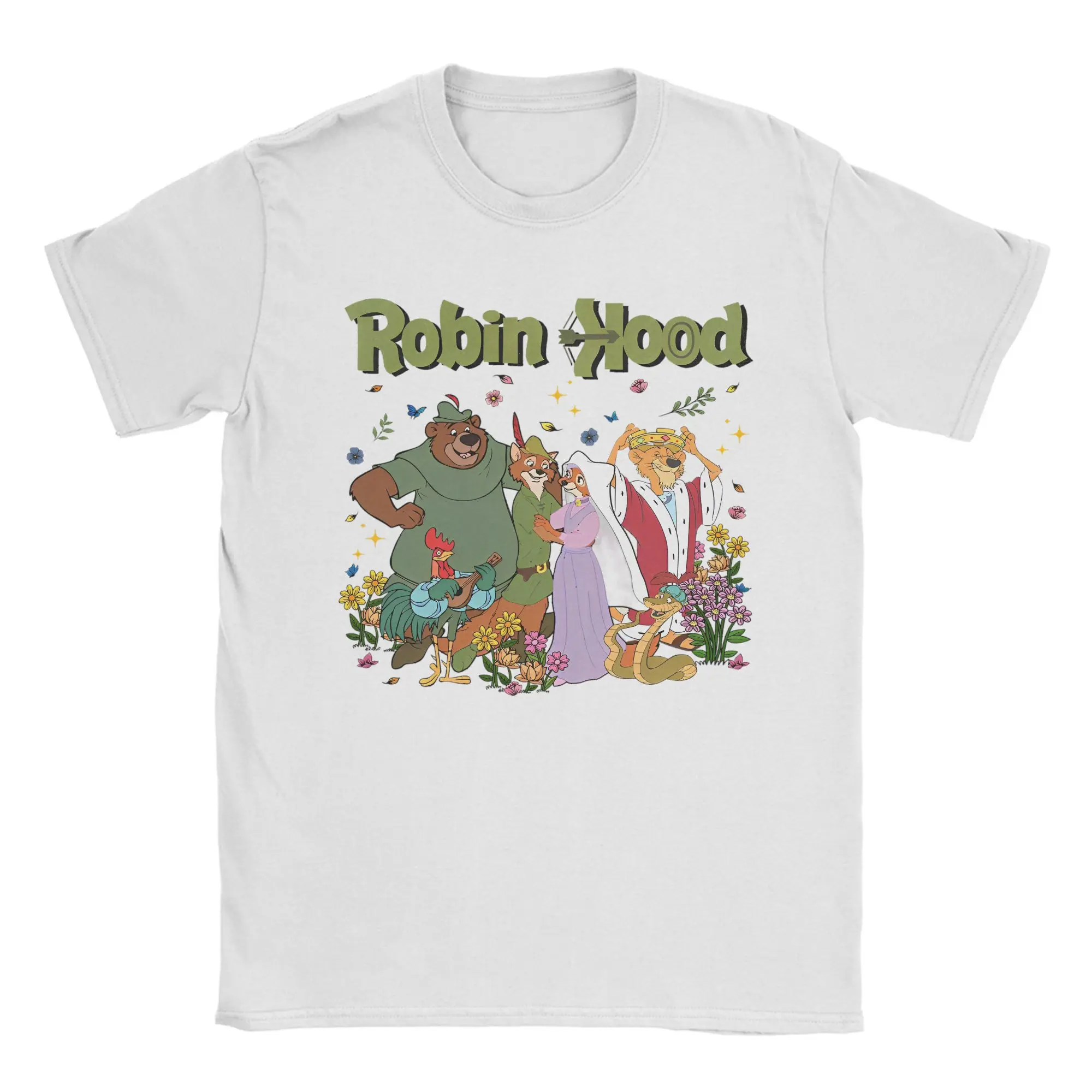 

Футболка Robin Hood Maid Marian Friar Tuck, мужская винтажная хлопковая футболка с героями мультфильмов, футболки с круглым вырезом и короткими рукавами, товары с принтом
