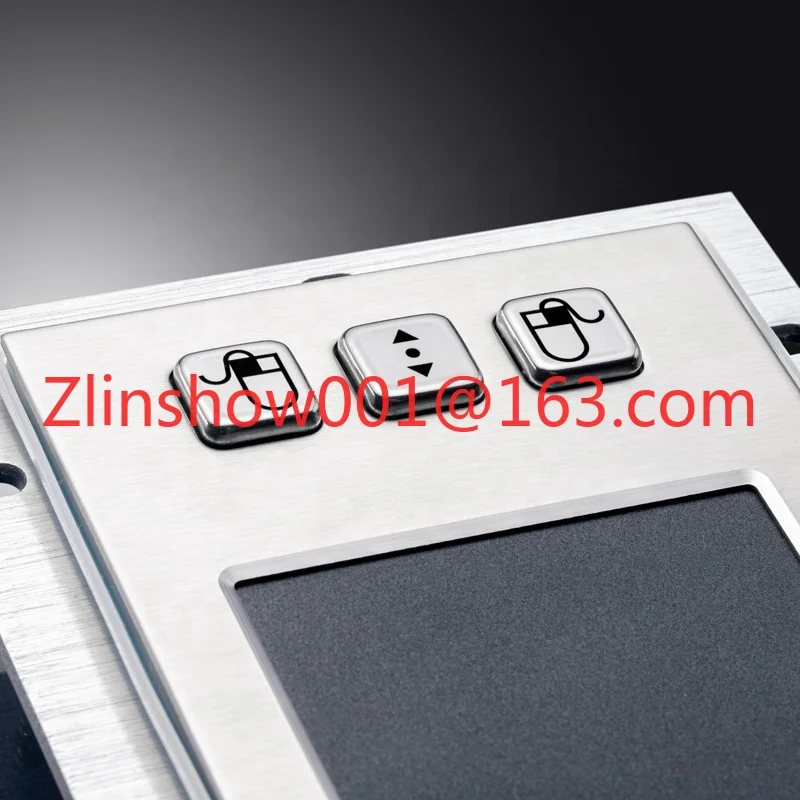 Panel Mount Industrial Metal Touchpad Mouse with 3 Buttons Wired Pointing Device