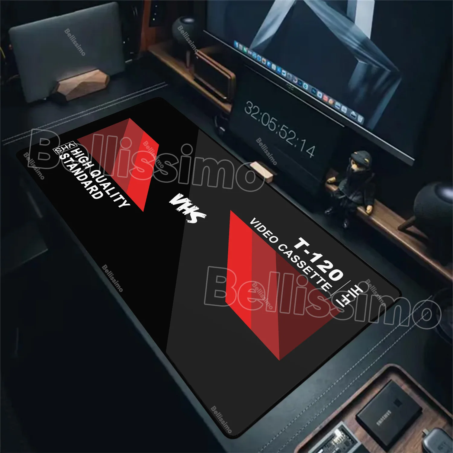 ألعاب الكمبيوتر الحصير VHS مسند الماوس كبير ريترو ستايل حصيرة مكتبية حامي لوحة ماوس الألعاب Xxl مكتب ديكور للطاولات لوحة المفاتيح وسادة طويلة #2