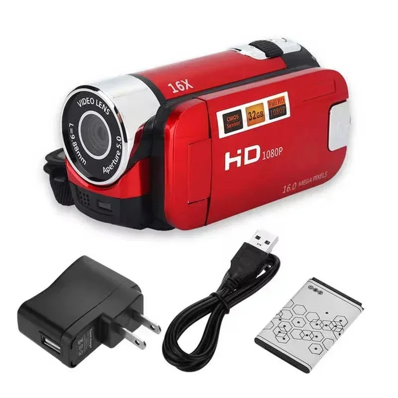 D90 1080P 16MP Digital Camera 2.4 Inch Rotatable Screen Camcorder16X Zoom HD Video Recorder With Fill Light New Gifts