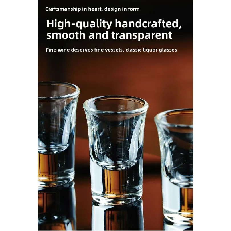 10ml/15ml Luxury Shot Glass Transparent Baijiu Glass High Footed Wine Glass Party Classic Glass Cups Wine Utensils Bar Glassware
