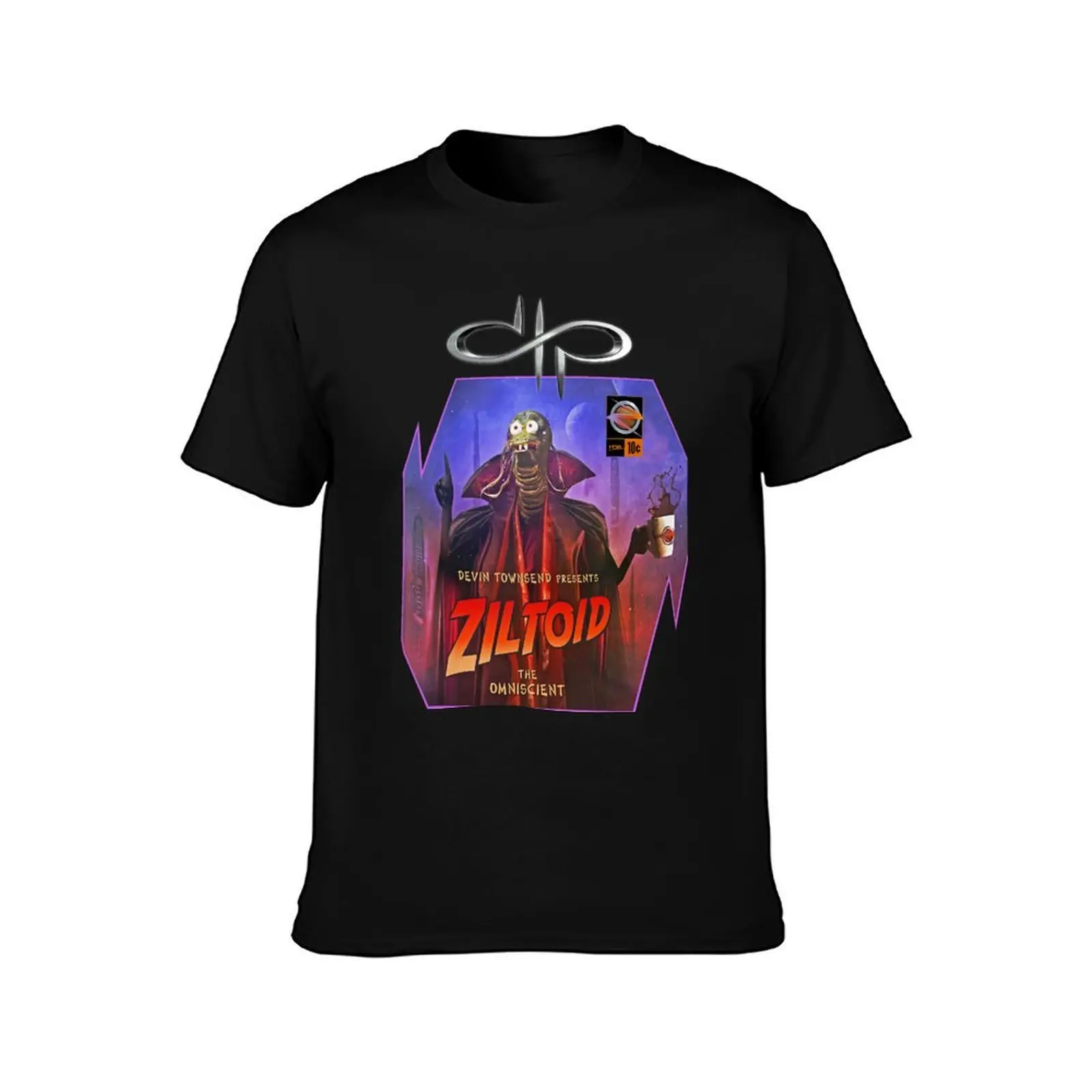 Devin-Townsend Funny Ziltoids T-Shirt, Summer Casual Cotton Tee, Oversized Streetwear Tops, Vintage Graphic Print, 100% Cotton