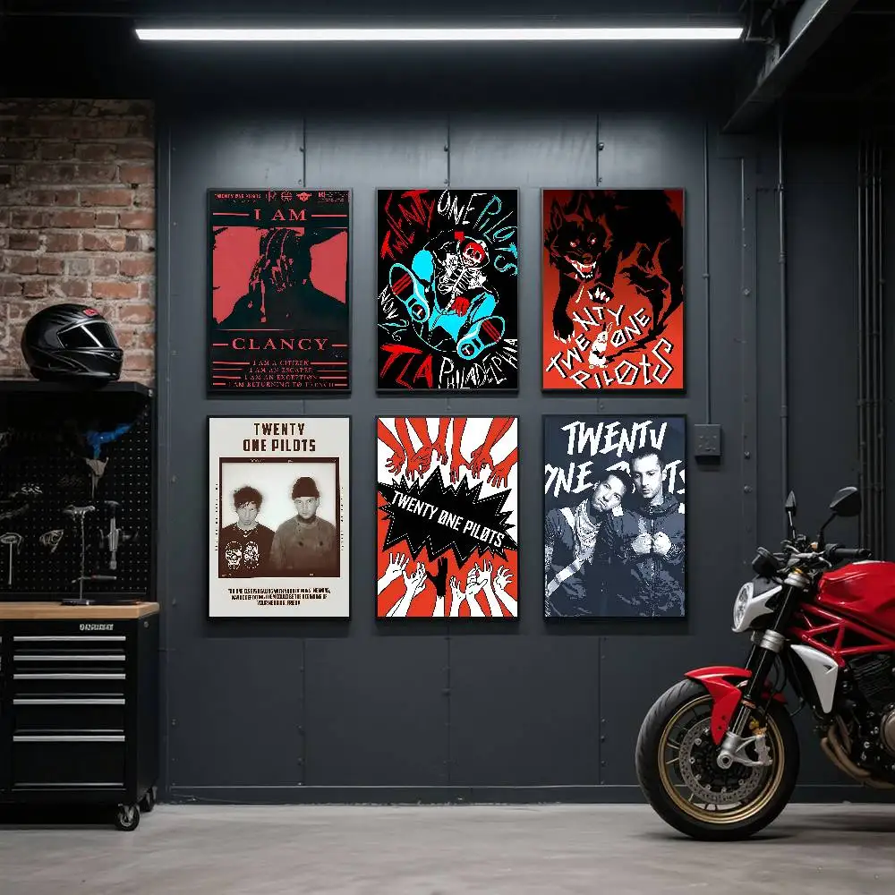 T-Twenty One Pilots Band Poster Art Print Anime Style Home Decor Ideal Gift Perfect Room Decor