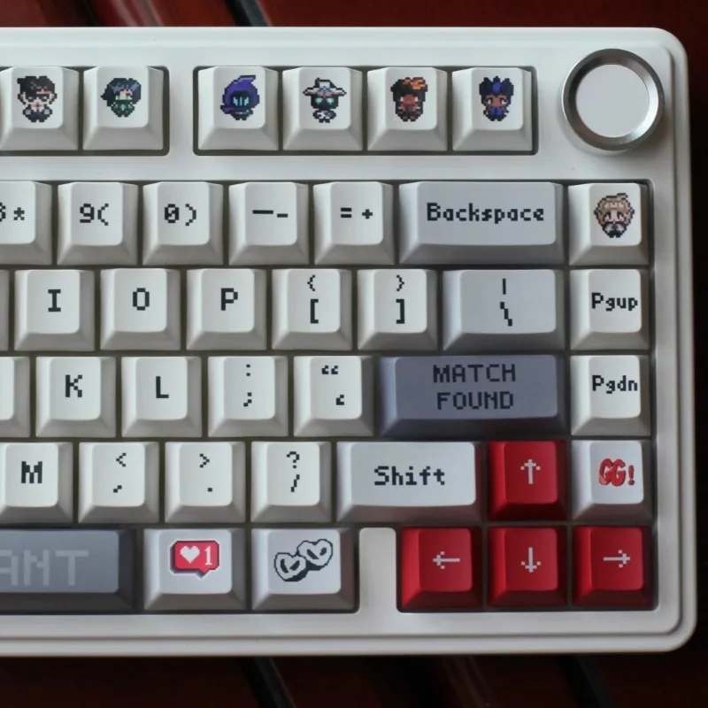 VALORANT-Tapa de teclado con tema, accesorio para teclado mecánico, personalizado, Retro, PBT, perfil de cereza, 162 teclas