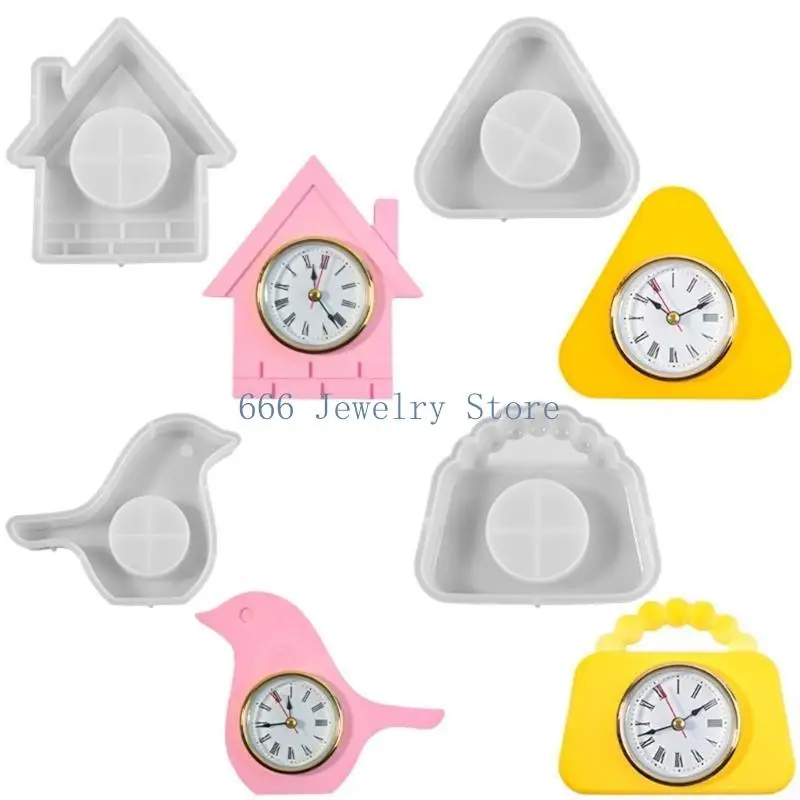 

F2TD украшение дома, многофункциональные часы-скворечник, прочная силиконовая форма, аксессуар для рукоделия, ежедневное