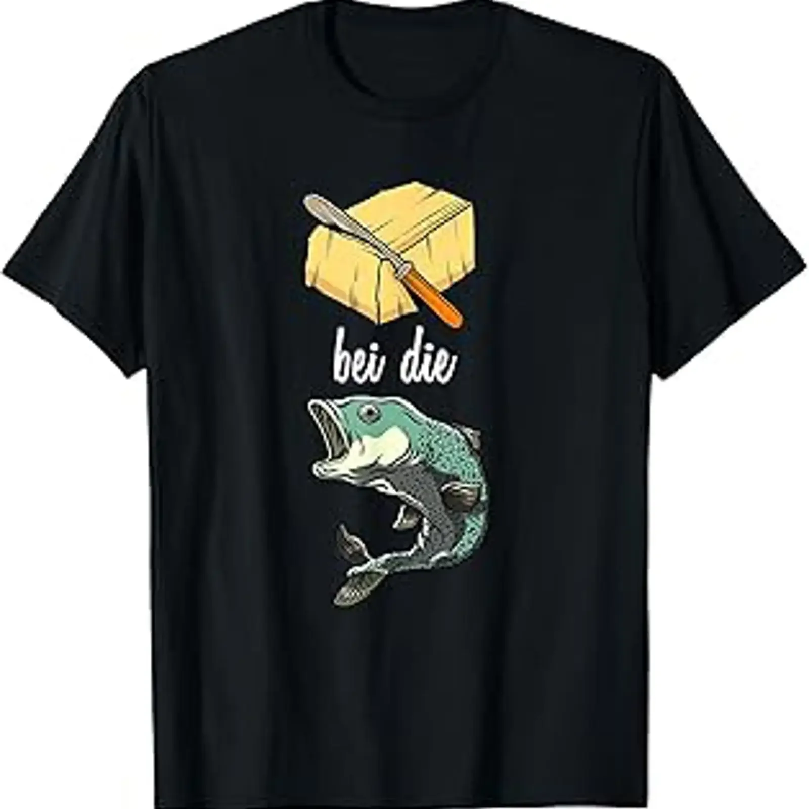 Butter Bei Die Fisch Platdeutsch North German Humour Fish T Shirt vintage Washed Soft Unisex streetwear Breathable homme