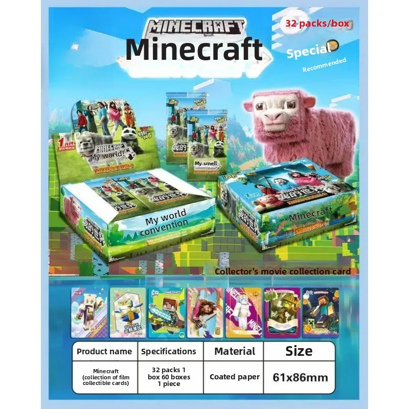 Minecraft Colecciona tarjetas coleccionables, juguetes de moda, tarjetas de caja ciega, aldeanos Gulipa, regalos de cumpleaños para niños, regalos de fiesta