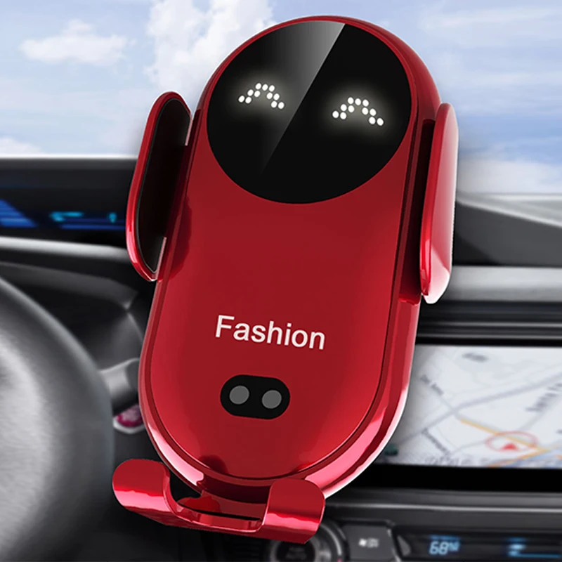 

Automatic 15W Car Wireless Charger For IPhone 13 12 14 XR X 15Samsung S20 S10 Magnetic USB Infrared Sensor Phone Holder Mount