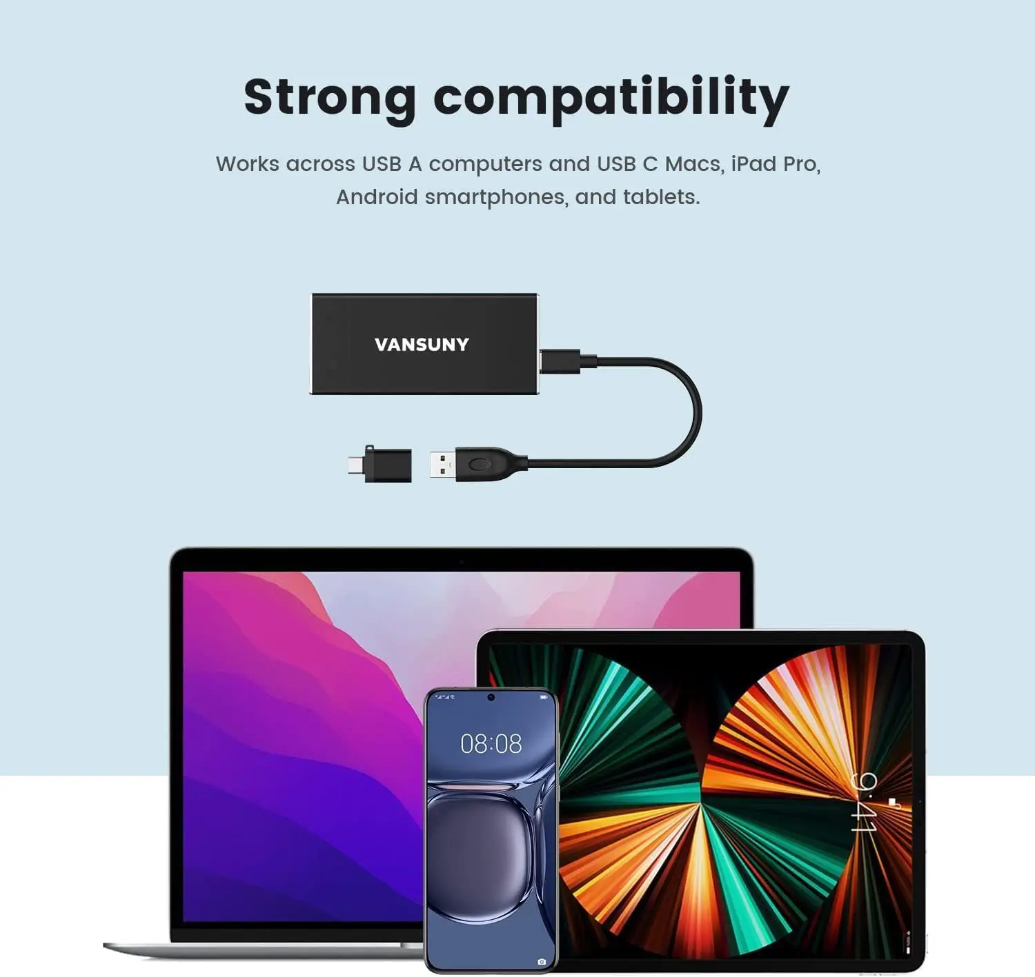 2TB Portable External SSD, USB 3.1 Gen2 Up to 500MB/s Solid State Drive, Mini Metal Design for PC Laptop Phone Data Transfer