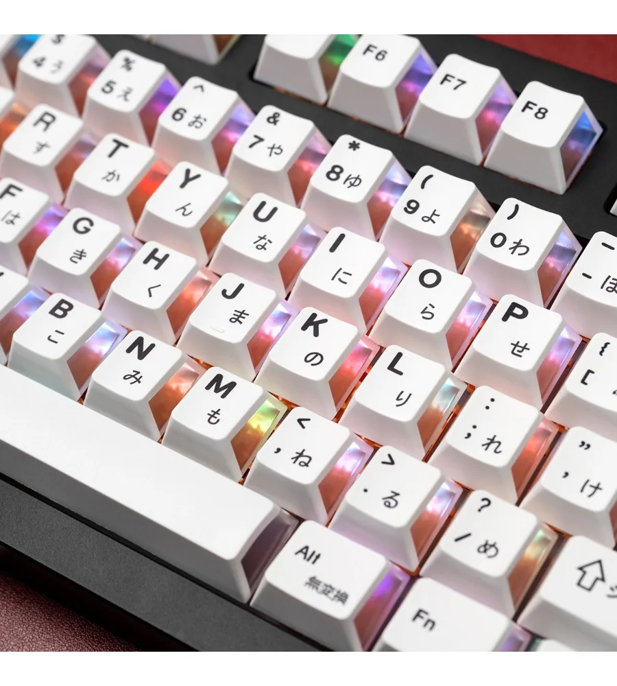 Wooting magic lamp program/Japanese three-sided transparent keycap PBT + PC thermal sublimation original factory-adapted