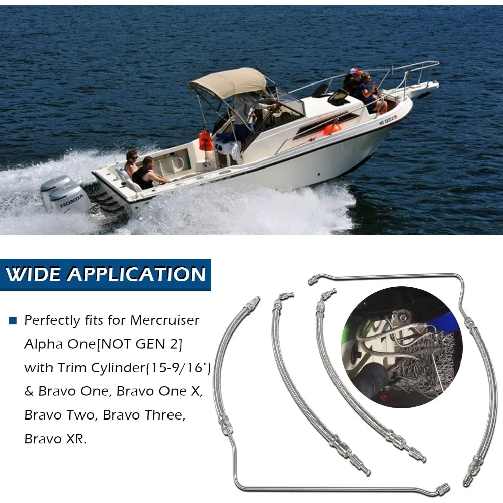 

Комплект гидравлических шлангов для гидроцилиндров трим-тилт для Mercruiser Alpha One с цилиндром тримма (15-9/16") 9B-104A 32-864959 32-99904Q