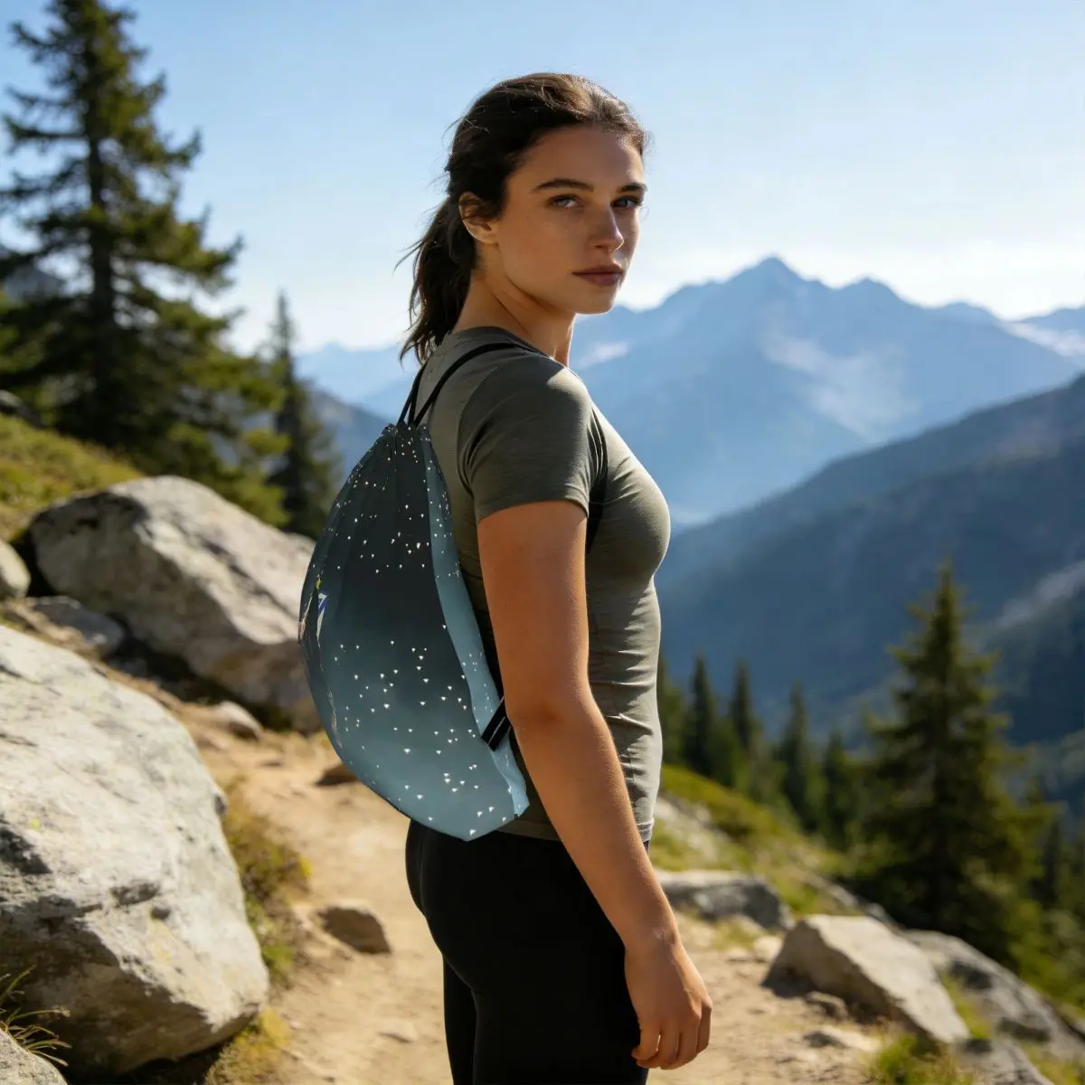 Singer Emilia Mernes Cover Emilia Mp3 Backpacks Casual Drawstring Bags Sundries Bag Book Bags for Man Woman School