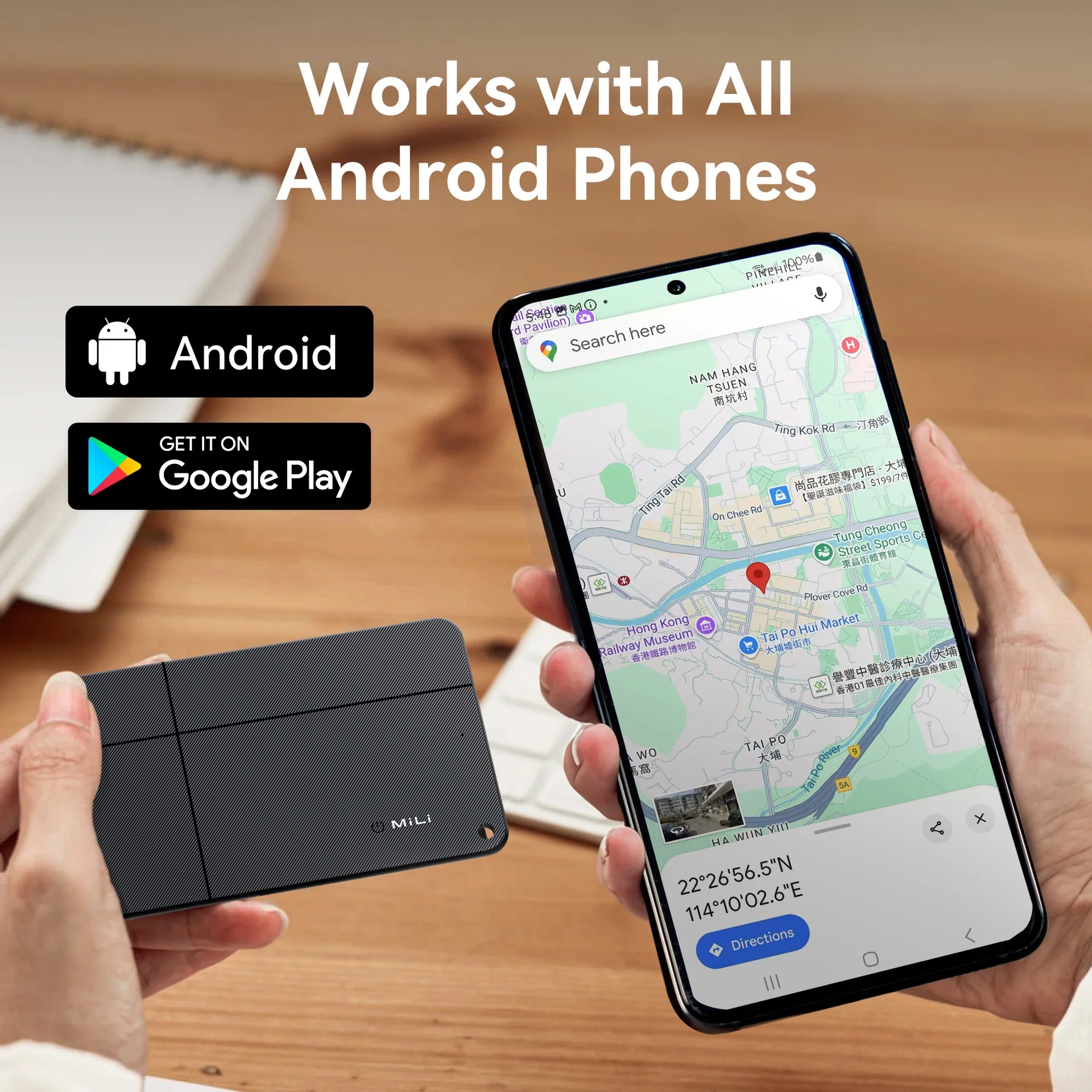 

Карта слежения MiLi GO Smart GPS, устройство слежения против потери, Bluetooth MiTag для системы Android