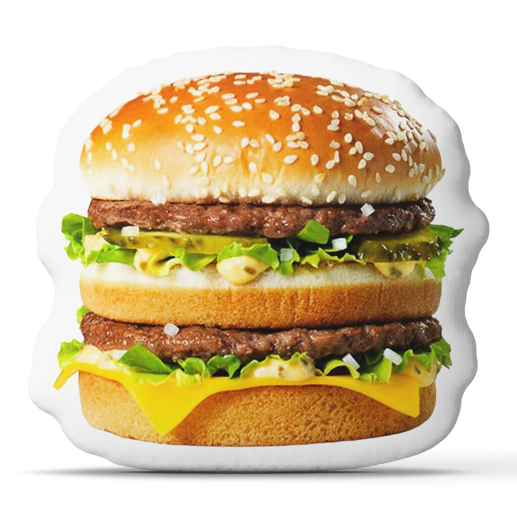 Burger Hamburger Plush Pillow Cushion Irregular Stuffed Throw Pillow Home Decor Gift Sofa Bed Couch