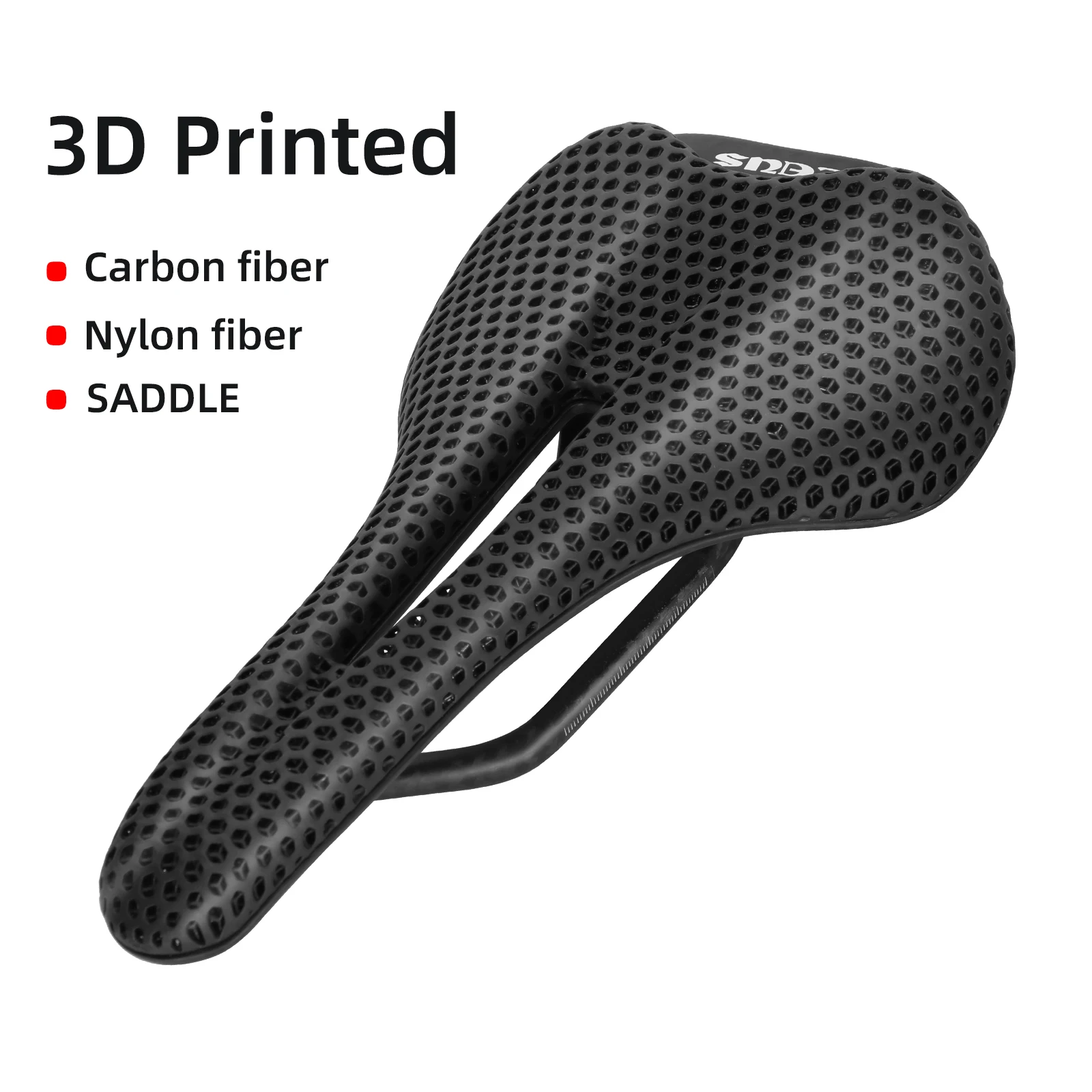 Carbon Fiber 3D Printed Bike Saddle 148mm Hollow Breathable Ultralight Mountain Bicycle Cushion Soft Seat  For Road Bike/MTB