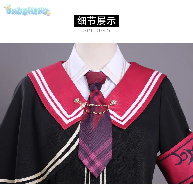 

Nikaidou Hiro Cospaly Costume Game Magical Girl Witch JK Sweet Uniform Shirt Skirt Socks Tie Halloween Carnival Men Women Suit