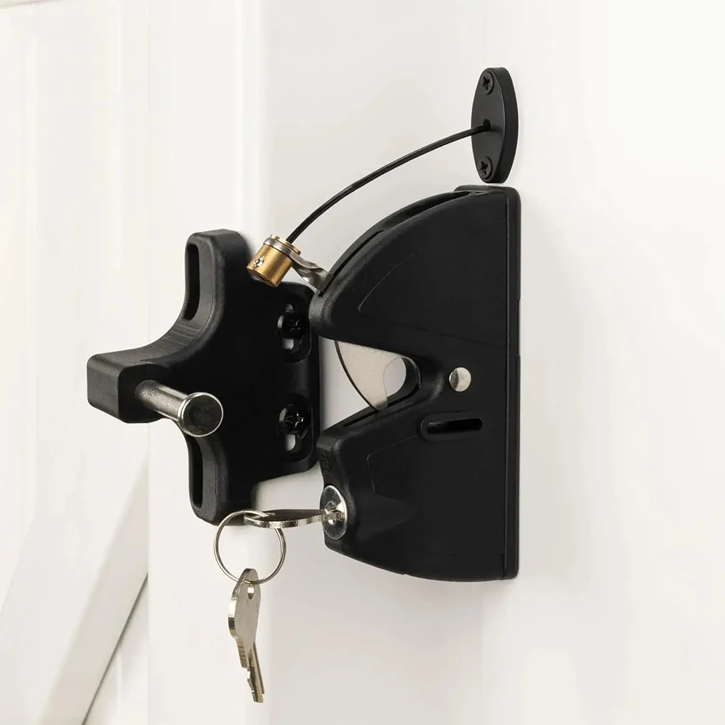 Outdoor Space Secure With Key Lockable 2 Sided Gate Latch Key Various Fence Locks Automatic Locking Fence Lock