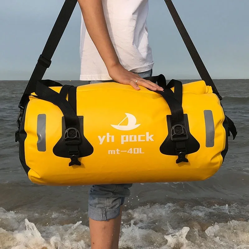 40L/80L Outdoor Waterproof Riding Bag Rainstorm Proof Motorcycle Travel Storage Bag Knight Horizontal Bag Outdoor Camping Tools