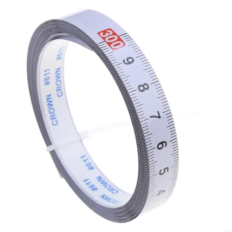 

E28F Measuring Tape with AdhesiveBacking,Carbon Steel Tape Ruler for T Track, Workbenches, Table Woodworking Tool