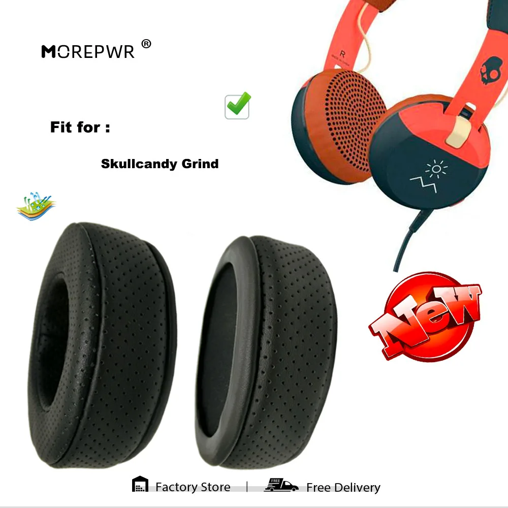 

Morepwr новые обновленные Сменные амбушюры для наушников Skullcandy, запчасти для наушников, Кожаная подушка, бархатные амбушюры