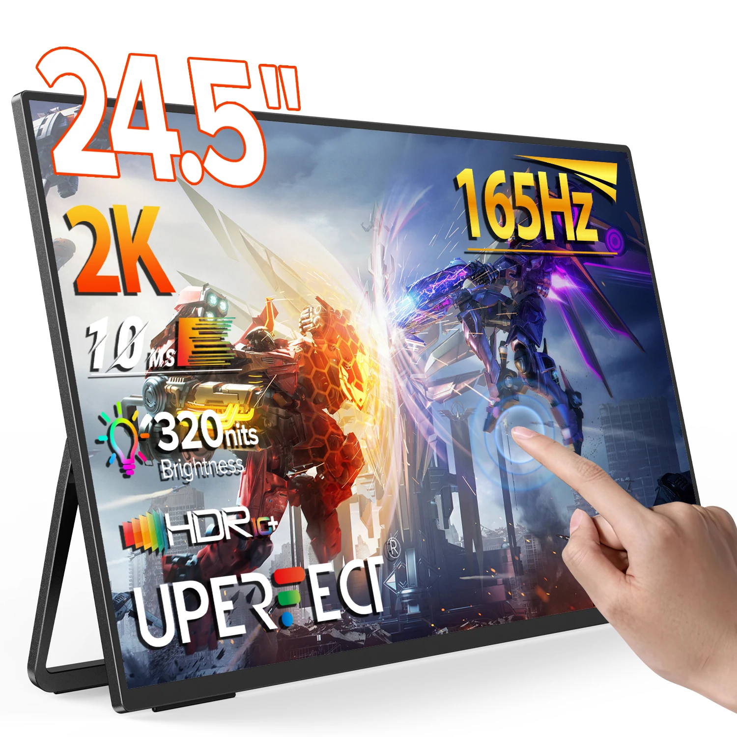 

UPERFECT UMax 24 2K Portable Desktop Monitor 24.5”Touchscreen 165Hz Wall Mounted IPS Display For Laptop PC Mac XBOX PS5 Gaming