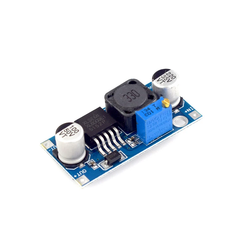 Módulo de potenciador de DC-DC 4A XL6009E1, salida ajustable, convertidor de potencia para Arduino, reemplaza LM2577