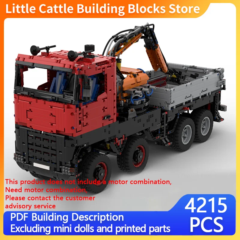 City Car Model MOC Building Bricks Heavy-Duty Crane Truck Modular Technology Gifts Holiday Assemble Children Toys Suit