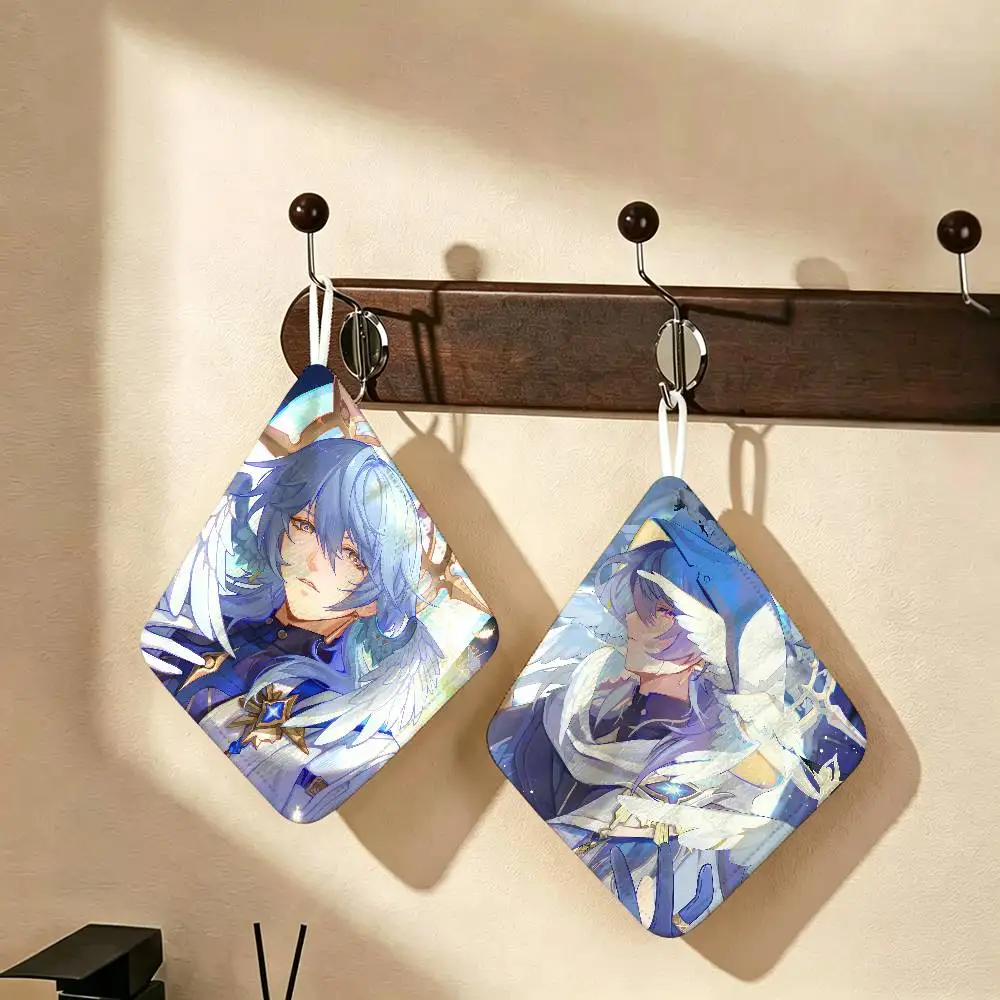 Game Honkai Star Rail Sunday Hanging Style Hand Wiping Towel, Polyester Cotton, Anti-fade for Indoor Kitchen Living Room