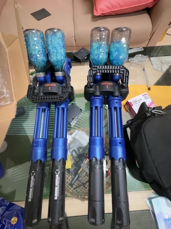 Pistola a sfera di gel Gatling Giocattolo elettrico per esplosione di palline di gel Manuale/Automatico Eco-Friendly Splatter Ball Blaster Regalo di Natale per ragazzo